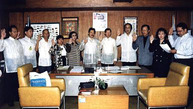 PTFEA Members during the oath taking, presided by BFAR Director Dennis Auraullo at BFAR Office
